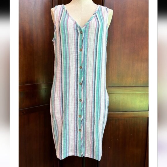 Habitat Dresses & Skirts - ESCAPE BY HABITAT Awning Stripe Dress Sz XL NWT
